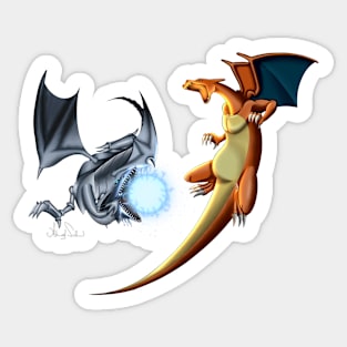 Epic battle crossover Sticker